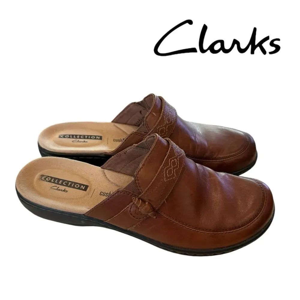 CLARKS COLLECTION Women's Leisa Tan Slip-on Clogs 8